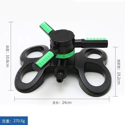 Endurable 360 Degree Adjustable Automatic Rotating Garden Sprinkler 3 Arms Water Sprinkler Garden