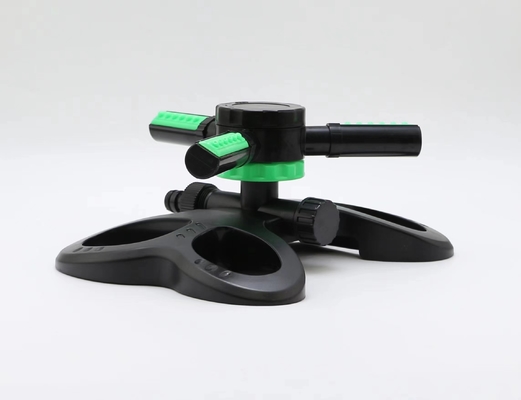 360 Degree Adjustable Automatic Rotating Garden Sprinkler 3 Arms Irrigation Watering Sprinkler