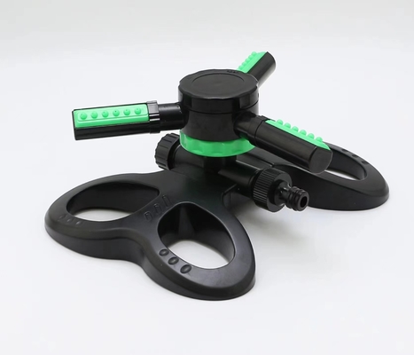 360 Degree Adjustable Automatic Rotating Garden Sprinkler 3 Arms Irrigation Watering Sprinkler